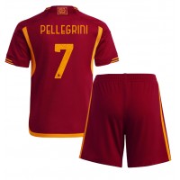 Maglie da calcio AS Roma Lorenzo Pellegrini #7 Prima Maglia Bambino 2023-24 Manica Corta (+ Pantaloni corti)